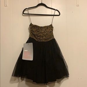 ASOS edition black tulle mini dress
